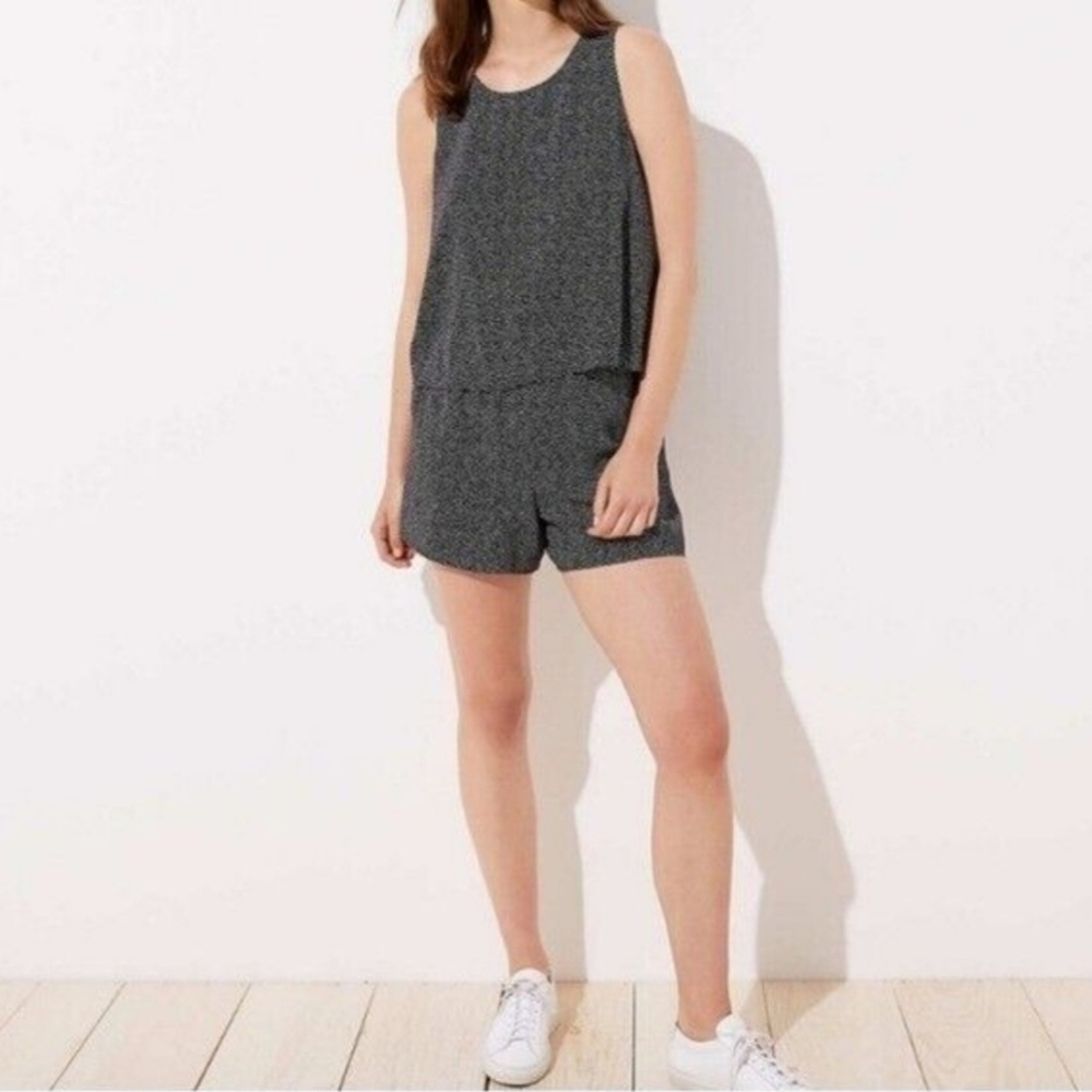 NWT, Ann Taylor LOFT Polka Dot, Open Back, Sleeveless Romper, Size: Medium.